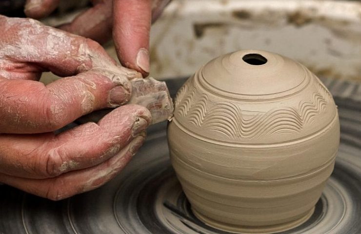 the coloring phase of pottery