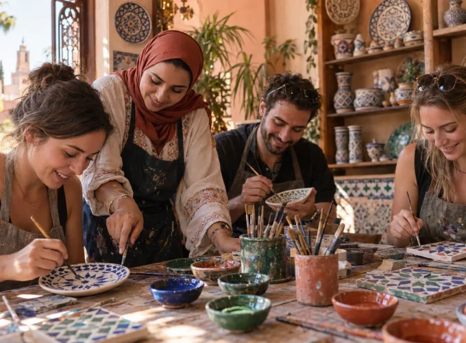 Ceramic painting workshop marrakech
